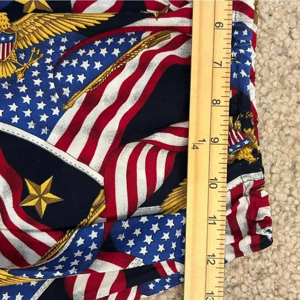 Homemade Patriotic Flag Print Vest and Skirt Set Large Costume School USA Girls
